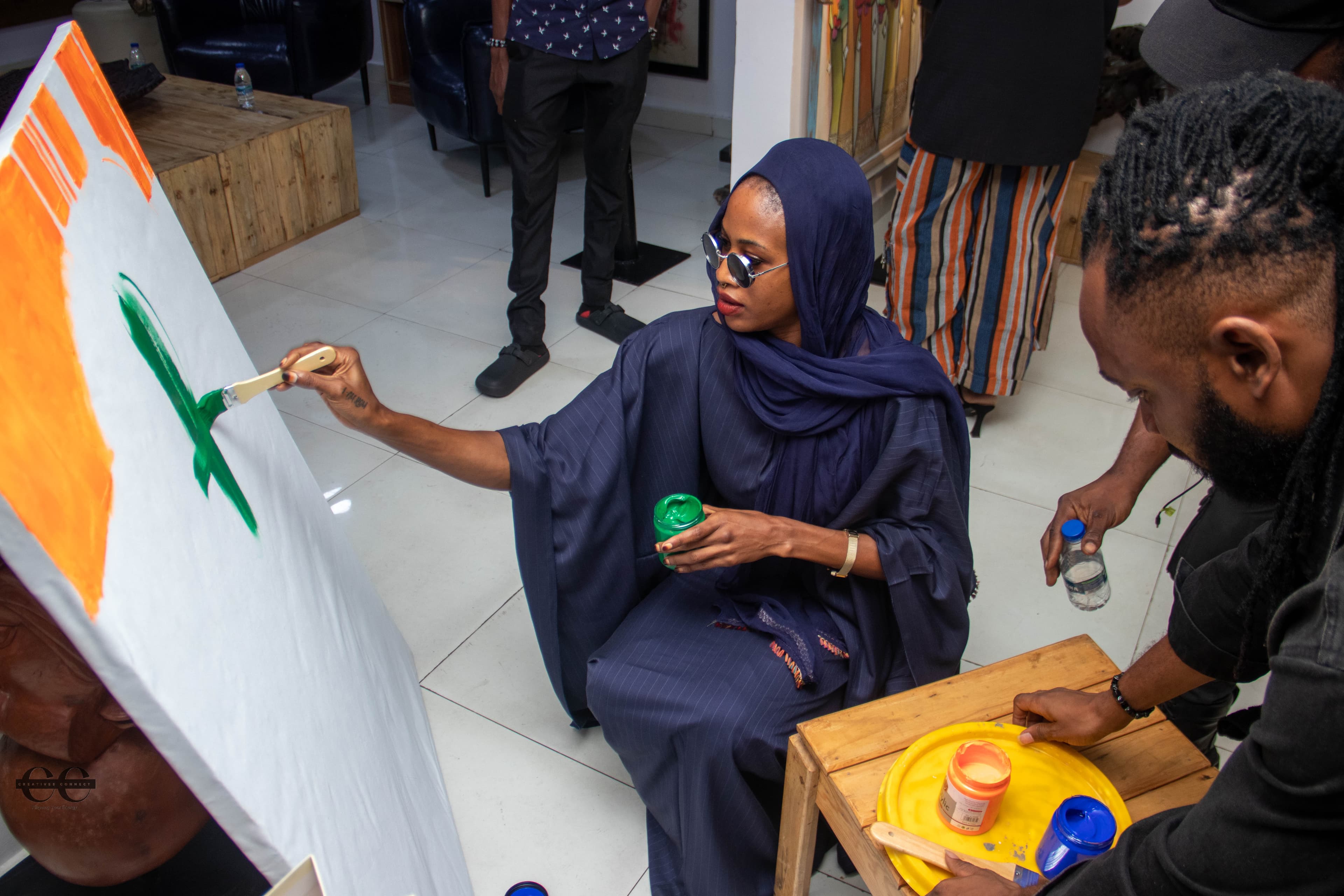Participants painting together at an Art and Healing session, Creative Connect Third Edition 2024