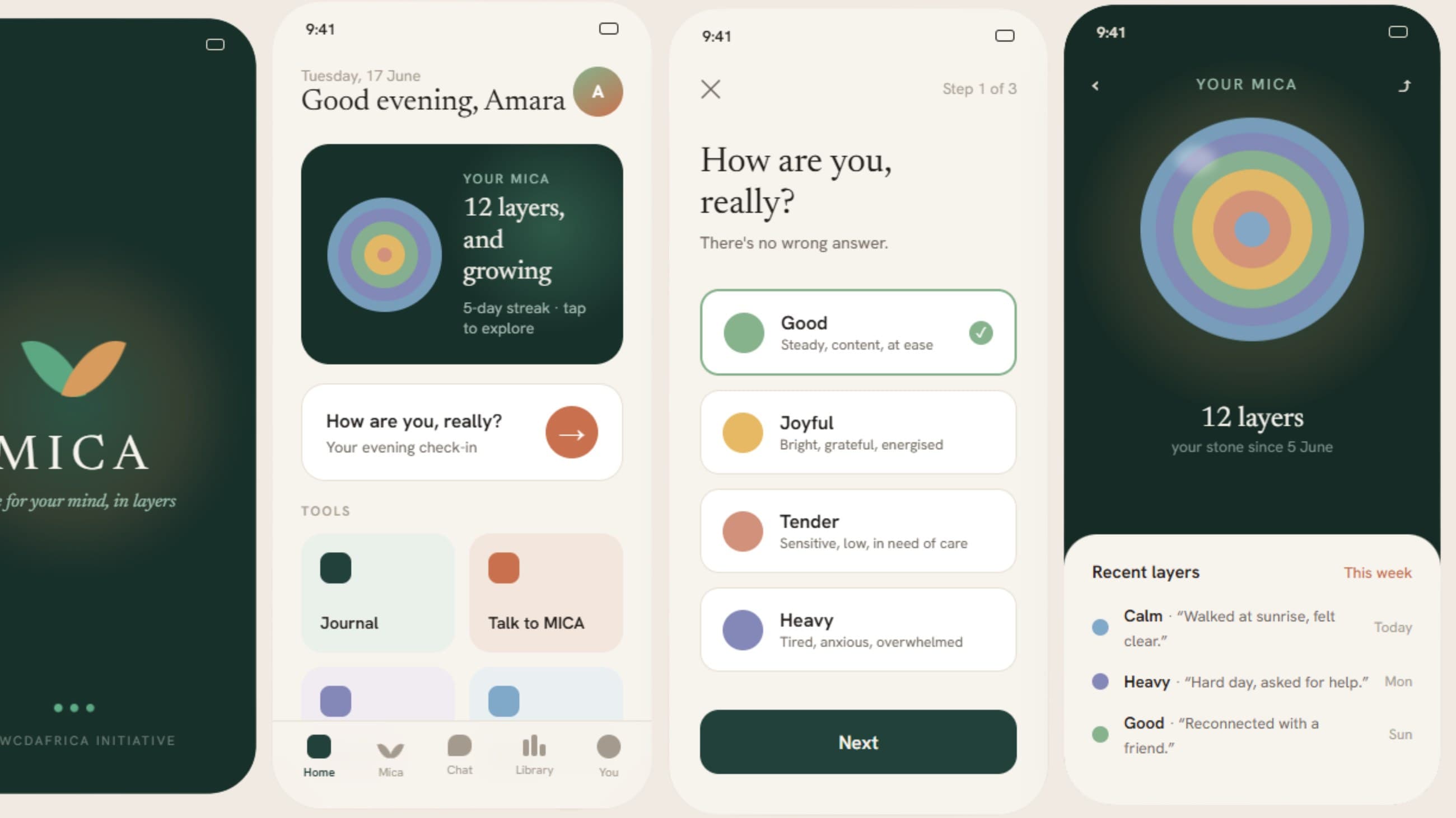 MICA app interface preview