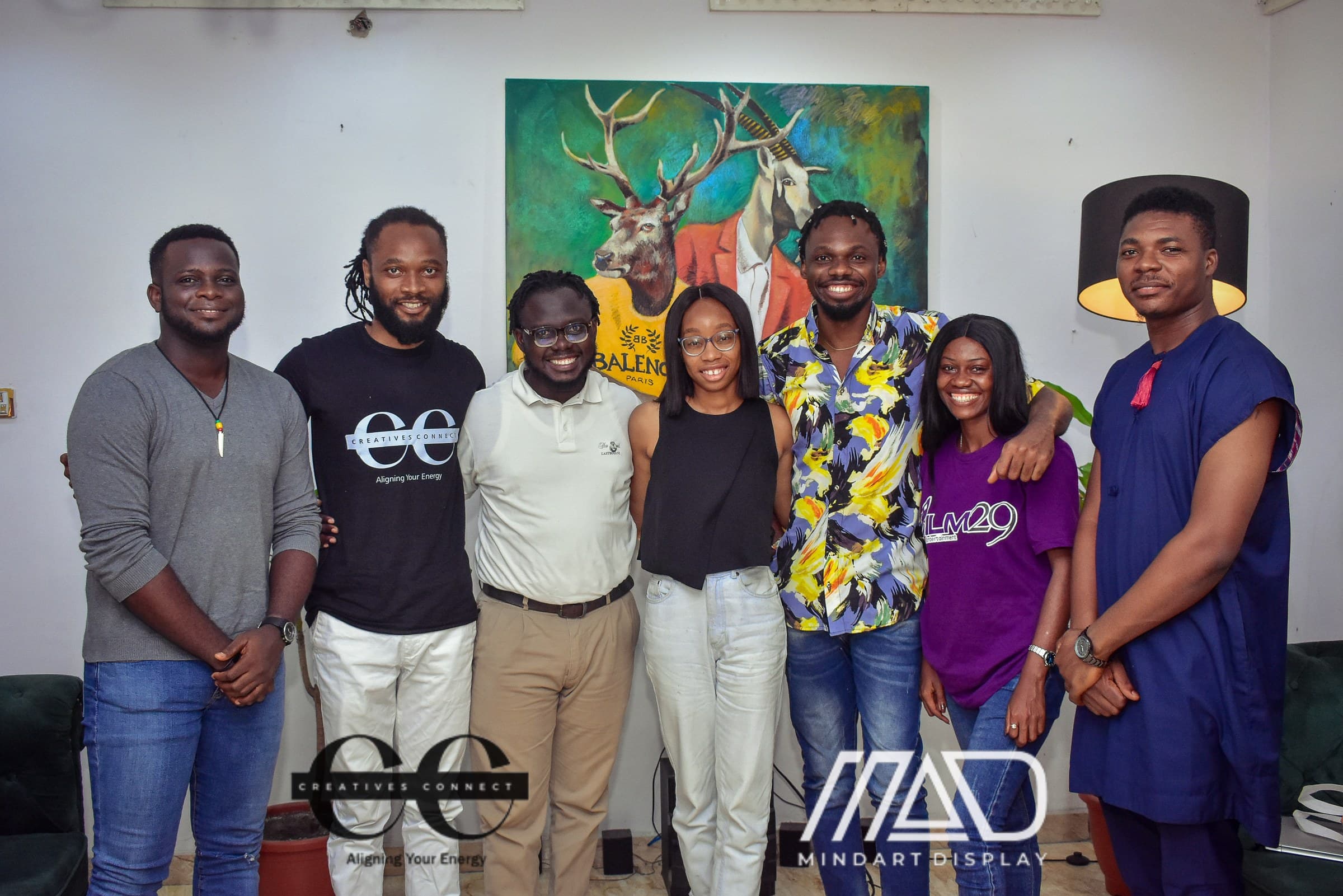 Founder and team members meeting together